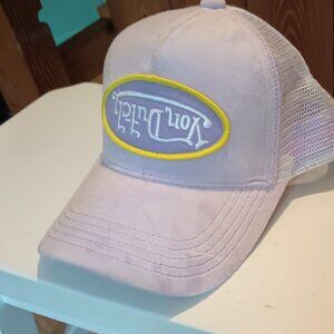 Von Dutch Velvet Trucker Hat Snapback -Purple